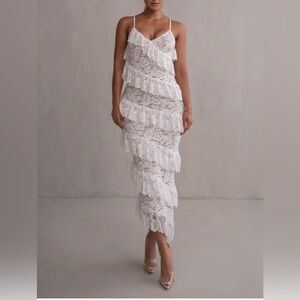 JLUXLABEL White Lace Wedding Dress